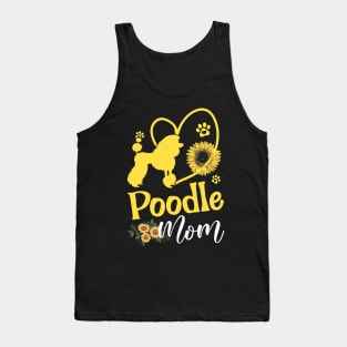 Poodle Mom Dog Sunflower Tank Top